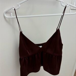 Aritzia Little Moon Satin Tank Top